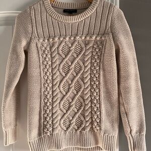 Banana Republic Women's Cable Knit Sweater - Beige
